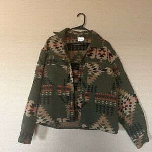 Aztec Patterned Coat - Large